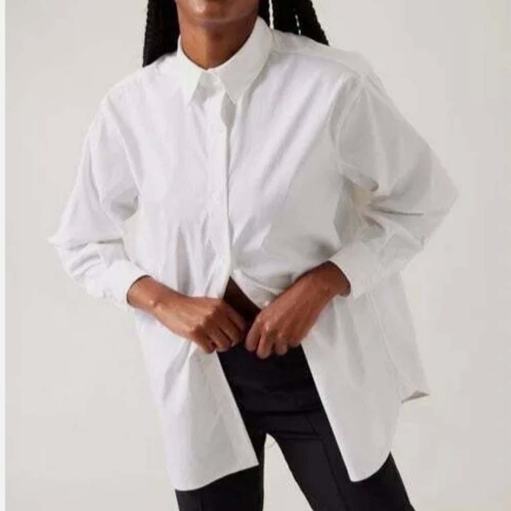 Athleta oversized poplin too button down - Size Large New with Tags